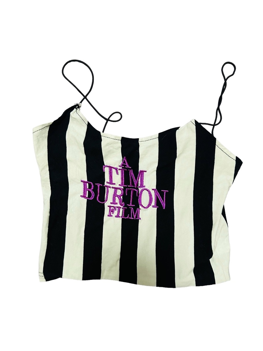 Black & White Striped Cami Top